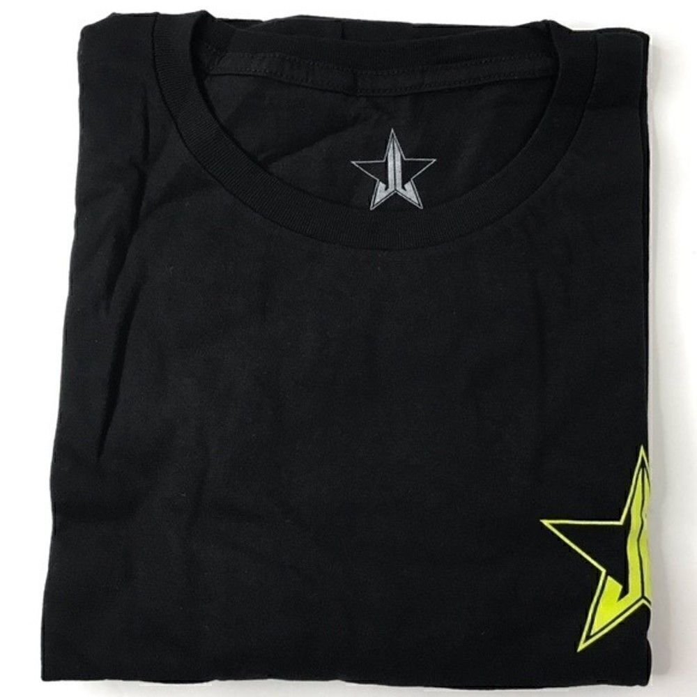 New! Jeffree Star Hi How are Ya Black Lime Green Star Soft Tee T-Shirt Top 2X - Picture 6 of 8